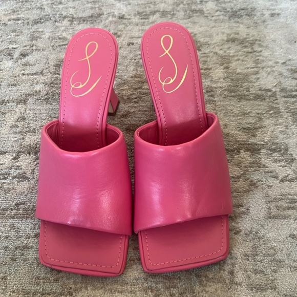 Sam Edelman Size 6.5 Carmen Square Toe Heel Sandals in Pink - Picture 7 of 7